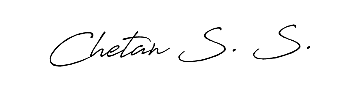 Use a signature maker to create a handwritten signature online. With this signature software, you can design (Antro_Vectra_Bolder) your own signature for name Chetan S. S.. Chetan S. S. signature style 7 images and pictures png