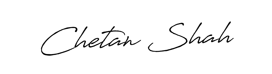 Make a beautiful signature design for name Chetan Shah. With this signature (Antro_Vectra_Bolder) style, you can create a handwritten signature for free. Chetan Shah signature style 7 images and pictures png