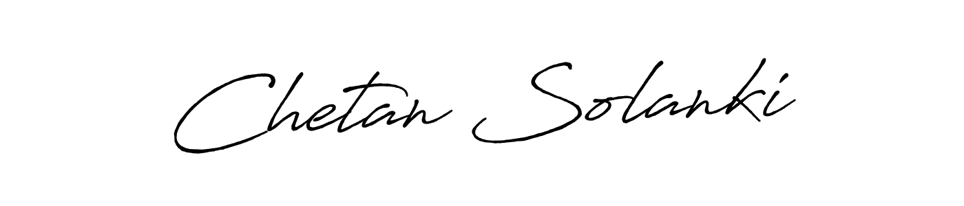 Create a beautiful signature design for name Chetan Solanki. With this signature (Antro_Vectra_Bolder) fonts, you can make a handwritten signature for free. Chetan Solanki signature style 7 images and pictures png