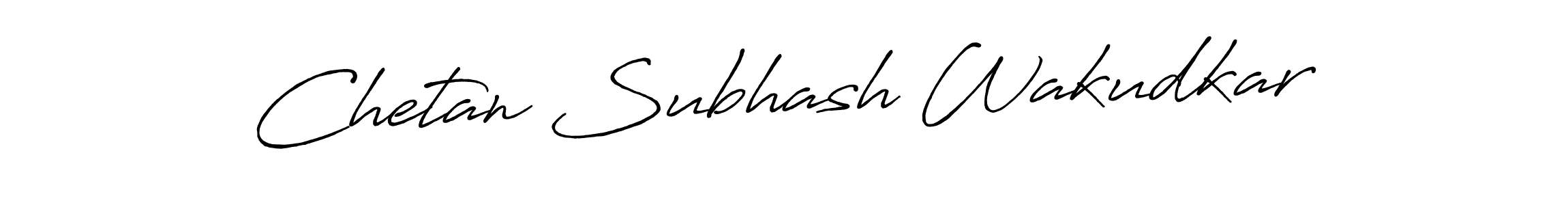 Chetan Subhash Wakudkar stylish signature style. Best Handwritten Sign (Antro_Vectra_Bolder) for my name. Handwritten Signature Collection Ideas for my name Chetan Subhash Wakudkar. Chetan Subhash Wakudkar signature style 7 images and pictures png