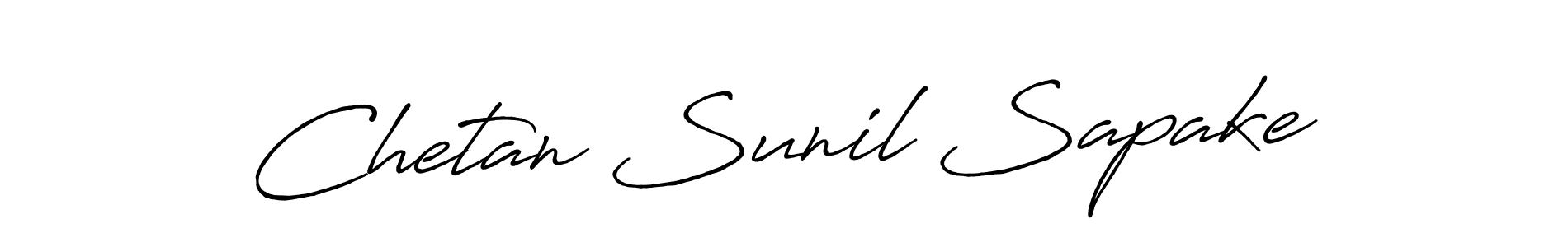 Also we have Chetan Sunil Sapake name is the best signature style. Create professional handwritten signature collection using Antro_Vectra_Bolder autograph style. Chetan Sunil Sapake signature style 7 images and pictures png