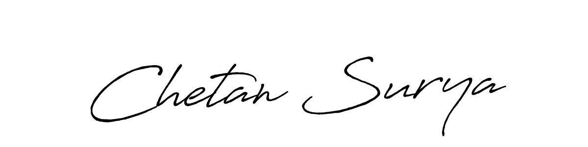 It looks lik you need a new signature style for name Chetan Surya. Design unique handwritten (Antro_Vectra_Bolder) signature with our free signature maker in just a few clicks. Chetan Surya signature style 7 images and pictures png