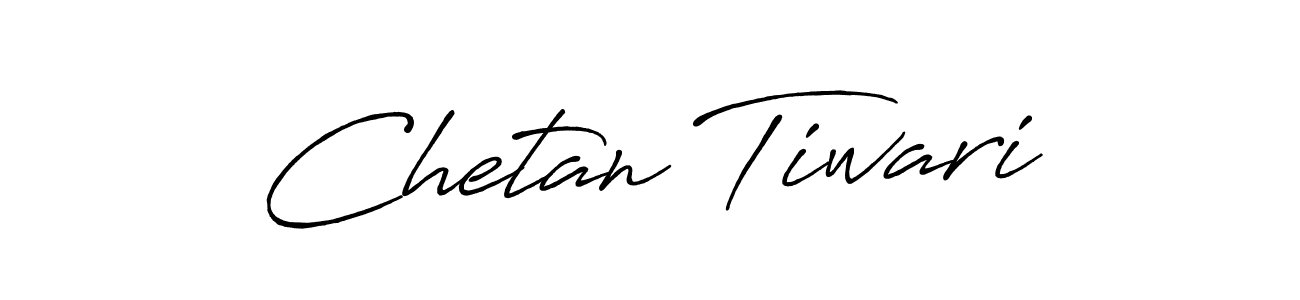 Create a beautiful signature design for name Chetan Tiwari. With this signature (Antro_Vectra_Bolder) fonts, you can make a handwritten signature for free. Chetan Tiwari signature style 7 images and pictures png