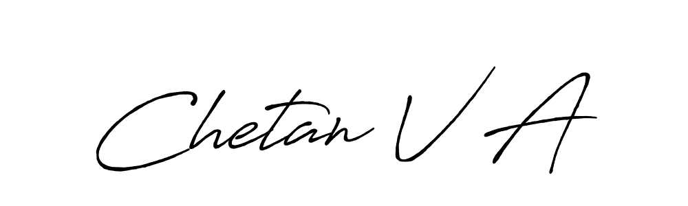 if you are searching for the best signature style for your name Chetan V A. so please give up your signature search. here we have designed multiple signature styles  using Antro_Vectra_Bolder. Chetan V A signature style 7 images and pictures png