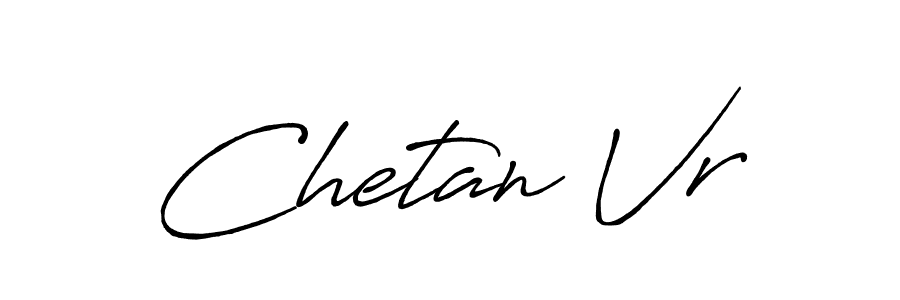 How to make Chetan Vr name signature. Use Antro_Vectra_Bolder style for creating short signs online. This is the latest handwritten sign. Chetan Vr signature style 7 images and pictures png