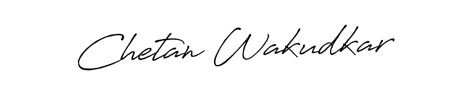 Design your own signature with our free online signature maker. With this signature software, you can create a handwritten (Antro_Vectra_Bolder) signature for name Chetan Wakudkar. Chetan Wakudkar signature style 7 images and pictures png