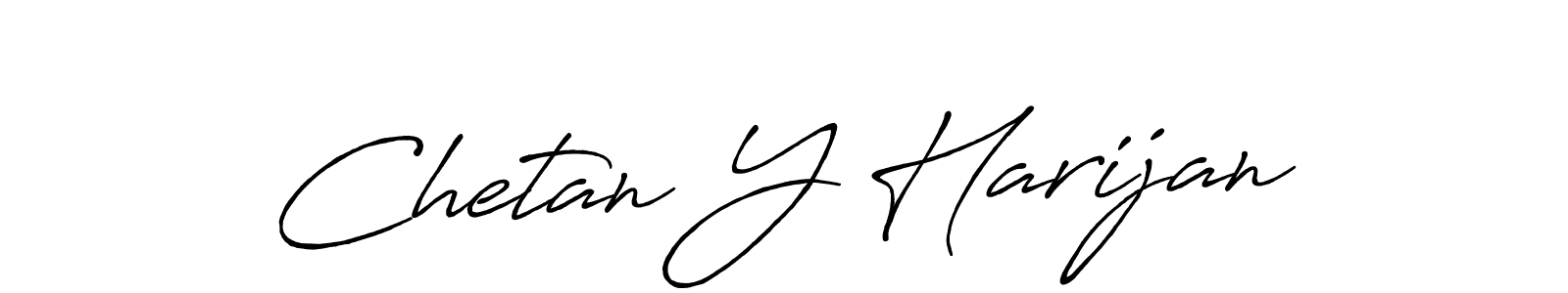 Use a signature maker to create a handwritten signature online. With this signature software, you can design (Antro_Vectra_Bolder) your own signature for name Chetan Y Harijan. Chetan Y Harijan signature style 7 images and pictures png