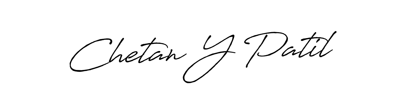 Design your own signature with our free online signature maker. With this signature software, you can create a handwritten (Antro_Vectra_Bolder) signature for name Chetan Y Patil. Chetan Y Patil signature style 7 images and pictures png