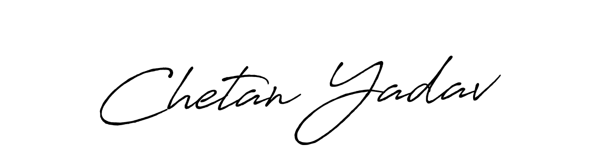 Design your own signature with our free online signature maker. With this signature software, you can create a handwritten (Antro_Vectra_Bolder) signature for name Chetan Yadav. Chetan Yadav signature style 7 images and pictures png