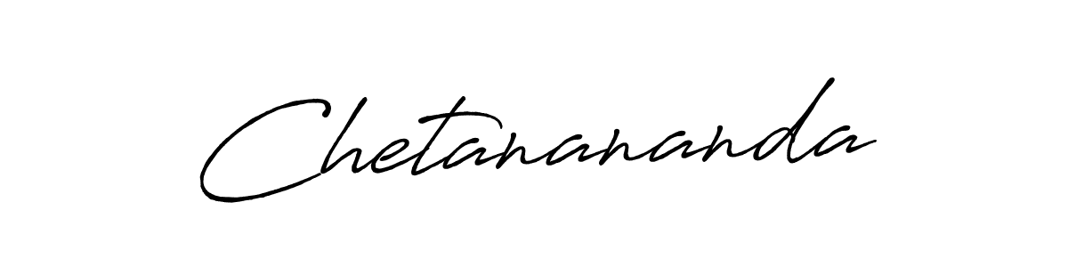 Make a beautiful signature design for name Chetanananda. With this signature (Antro_Vectra_Bolder) style, you can create a handwritten signature for free. Chetanananda signature style 7 images and pictures png