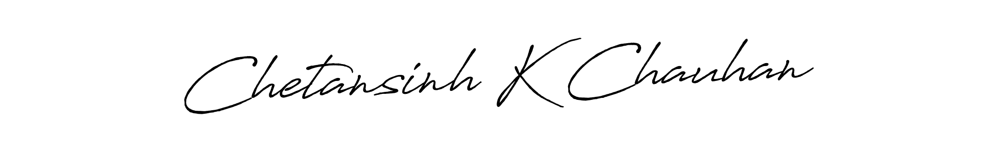 How to make Chetansinh K Chauhan signature? Antro_Vectra_Bolder is a professional autograph style. Create handwritten signature for Chetansinh K Chauhan name. Chetansinh K Chauhan signature style 7 images and pictures png