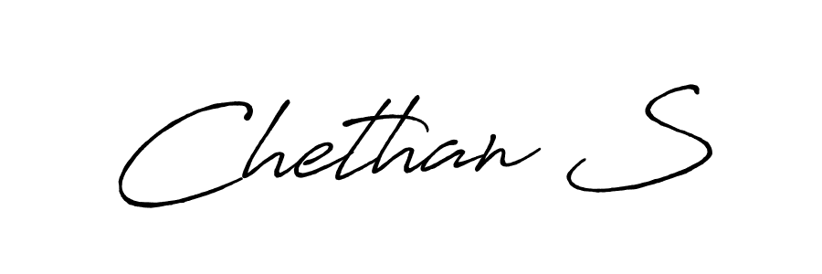 How to make Chethan S name signature. Use Antro_Vectra_Bolder style for creating short signs online. This is the latest handwritten sign. Chethan S signature style 7 images and pictures png