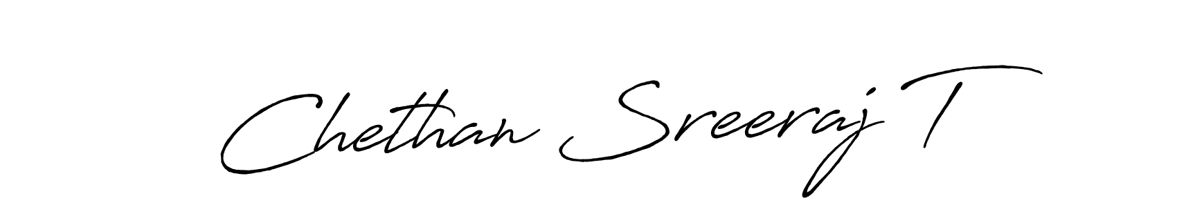 How to make Chethan Sreeraj T signature? Antro_Vectra_Bolder is a professional autograph style. Create handwritten signature for Chethan Sreeraj T name. Chethan Sreeraj T signature style 7 images and pictures png