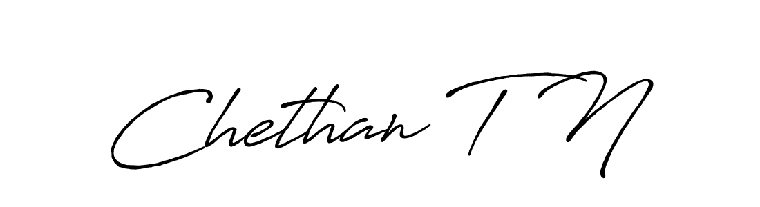 Create a beautiful signature design for name Chethan T N. With this signature (Antro_Vectra_Bolder) fonts, you can make a handwritten signature for free. Chethan T N signature style 7 images and pictures png