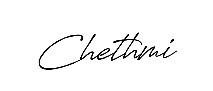 Design your own signature with our free online signature maker. With this signature software, you can create a handwritten (Antro_Vectra_Bolder) signature for name Chethmi. Chethmi signature style 7 images and pictures png