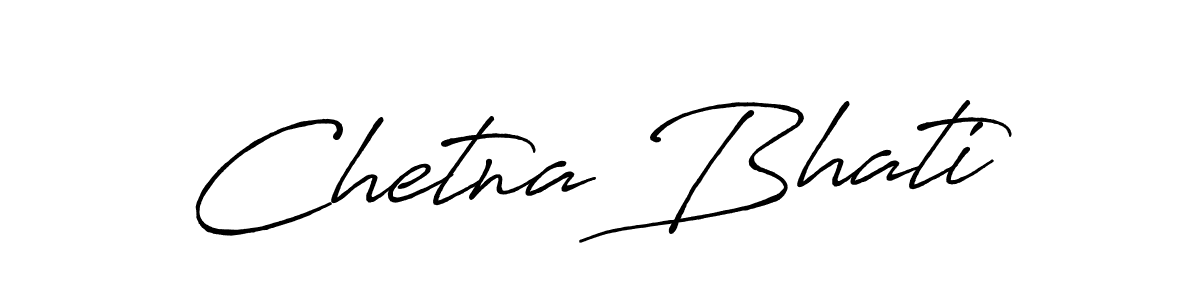 How to make Chetna Bhati name signature. Use Antro_Vectra_Bolder style for creating short signs online. This is the latest handwritten sign. Chetna Bhati signature style 7 images and pictures png