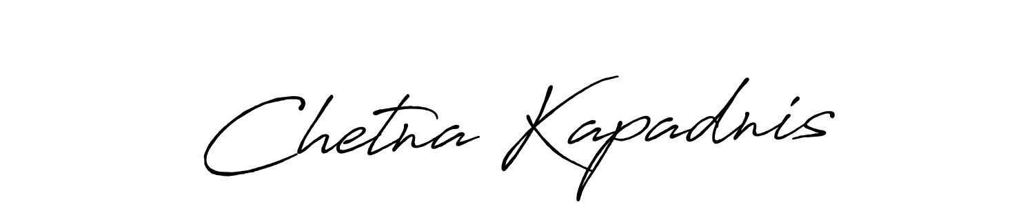 Create a beautiful signature design for name Chetna Kapadnis. With this signature (Antro_Vectra_Bolder) fonts, you can make a handwritten signature for free. Chetna Kapadnis signature style 7 images and pictures png