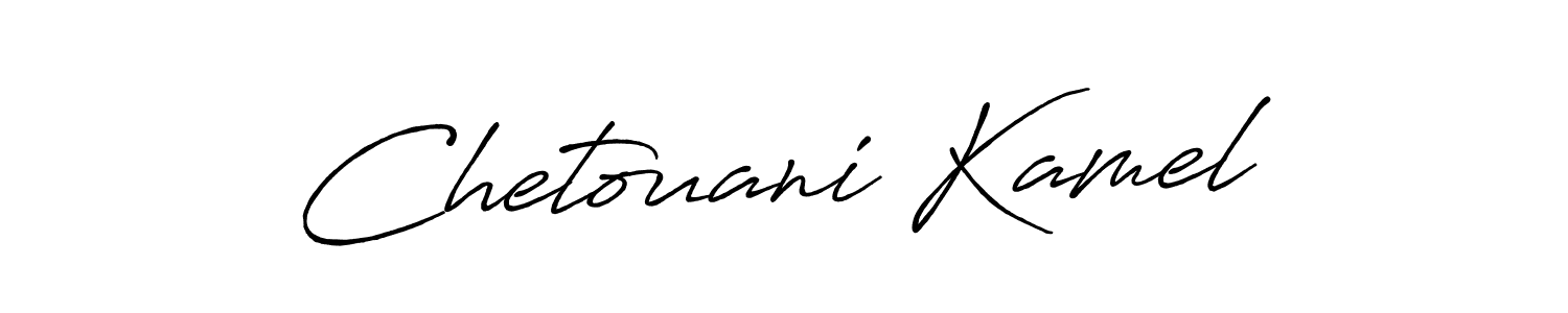 You should practise on your own different ways (Antro_Vectra_Bolder) to write your name (Chetouani Kamel) in signature. don't let someone else do it for you. Chetouani Kamel signature style 7 images and pictures png