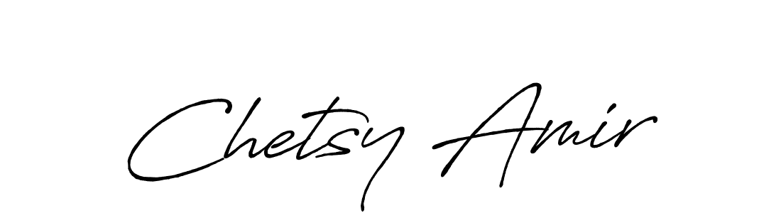 Also You can easily find your signature by using the search form. We will create Chetsy Amir name handwritten signature images for you free of cost using Antro_Vectra_Bolder sign style. Chetsy Amir signature style 7 images and pictures png