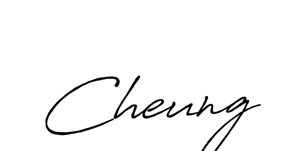 Design your own signature with our free online signature maker. With this signature software, you can create a handwritten (Antro_Vectra_Bolder) signature for name Cheung. Cheung signature style 7 images and pictures png