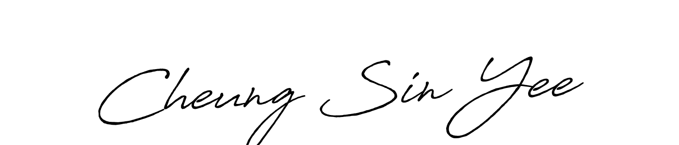 Use a signature maker to create a handwritten signature online. With this signature software, you can design (Antro_Vectra_Bolder) your own signature for name Cheung Sin Yee. Cheung Sin Yee signature style 7 images and pictures png