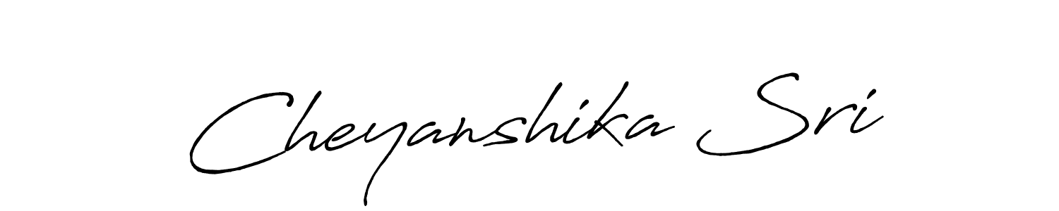 Use a signature maker to create a handwritten signature online. With this signature software, you can design (Antro_Vectra_Bolder) your own signature for name Cheyanshika Sri. Cheyanshika Sri signature style 7 images and pictures png
