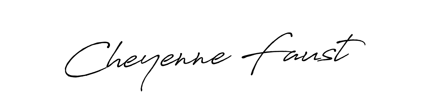 Make a beautiful signature design for name Cheyenne Faust. With this signature (Antro_Vectra_Bolder) style, you can create a handwritten signature for free. Cheyenne Faust signature style 7 images and pictures png