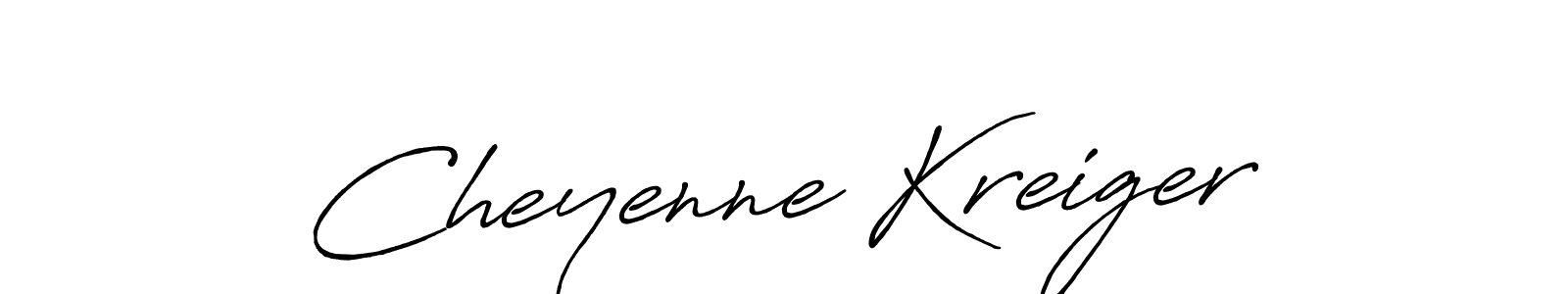 Create a beautiful signature design for name Cheyenne Kreiger. With this signature (Antro_Vectra_Bolder) fonts, you can make a handwritten signature for free. Cheyenne Kreiger signature style 7 images and pictures png