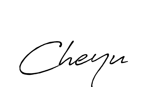Design your own signature with our free online signature maker. With this signature software, you can create a handwritten (Antro_Vectra_Bolder) signature for name Cheyu. Cheyu signature style 7 images and pictures png