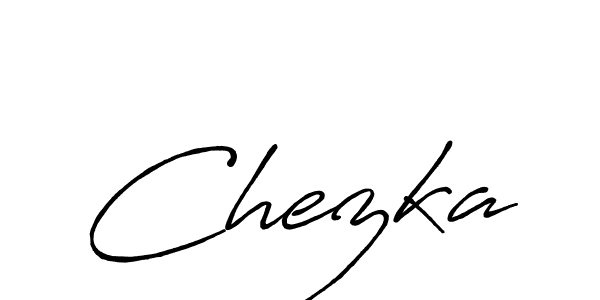 You should practise on your own different ways (Antro_Vectra_Bolder) to write your name (Chezka) in signature. don't let someone else do it for you. Chezka signature style 7 images and pictures png