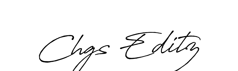 The best way (Antro_Vectra_Bolder) to make a short signature is to pick only two or three words in your name. The name Chgs Editz include a total of six letters. For converting this name. Chgs Editz signature style 7 images and pictures png