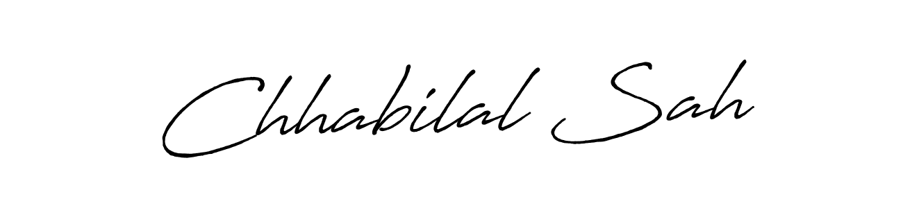 Design your own signature with our free online signature maker. With this signature software, you can create a handwritten (Antro_Vectra_Bolder) signature for name Chhabilal Sah. Chhabilal Sah signature style 7 images and pictures png