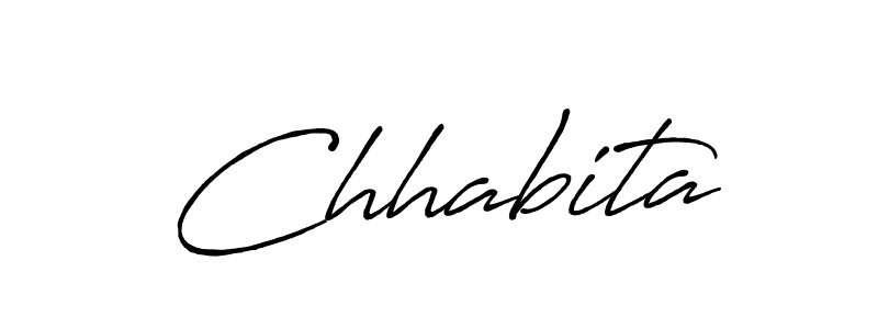 How to make Chhabita signature? Antro_Vectra_Bolder is a professional autograph style. Create handwritten signature for Chhabita name. Chhabita signature style 7 images and pictures png