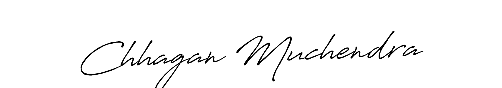 How to make Chhagan Muchendra name signature. Use Antro_Vectra_Bolder style for creating short signs online. This is the latest handwritten sign. Chhagan Muchendra signature style 7 images and pictures png