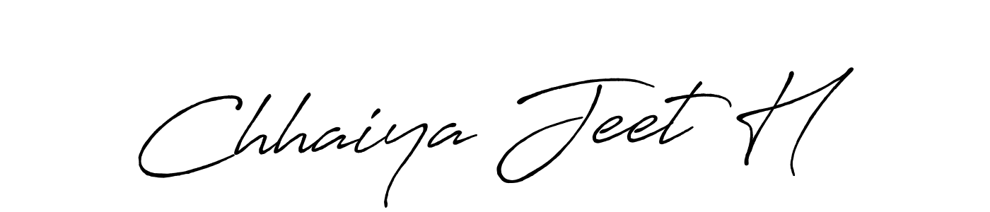 The best way (Antro_Vectra_Bolder) to make a short signature is to pick only two or three words in your name. The name Chhaiya Jeet H include a total of six letters. For converting this name. Chhaiya Jeet H signature style 7 images and pictures png