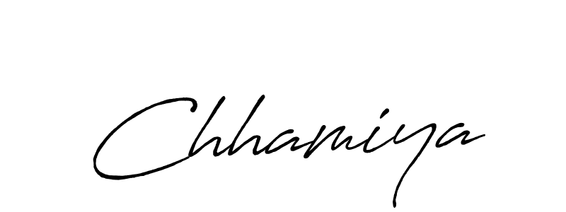 Design your own signature with our free online signature maker. With this signature software, you can create a handwritten (Antro_Vectra_Bolder) signature for name Chhamiya. Chhamiya signature style 7 images and pictures png