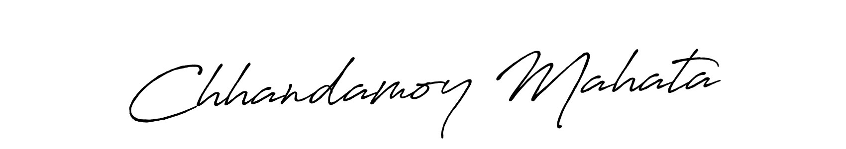 Make a beautiful signature design for name Chhandamoy Mahata. With this signature (Antro_Vectra_Bolder) style, you can create a handwritten signature for free. Chhandamoy Mahata signature style 7 images and pictures png