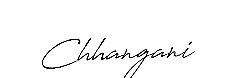 Make a beautiful signature design for name Chhangani. With this signature (Antro_Vectra_Bolder) style, you can create a handwritten signature for free. Chhangani signature style 7 images and pictures png