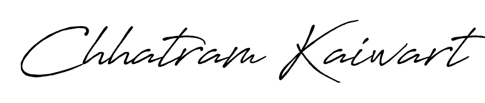 The Antro_Vectra_Bolder font transforms the name Chhatram Kaiwart into an executive sign with sharp precision and distinguished character. Chhatram Kaiwart signature style 7 images and pictures png