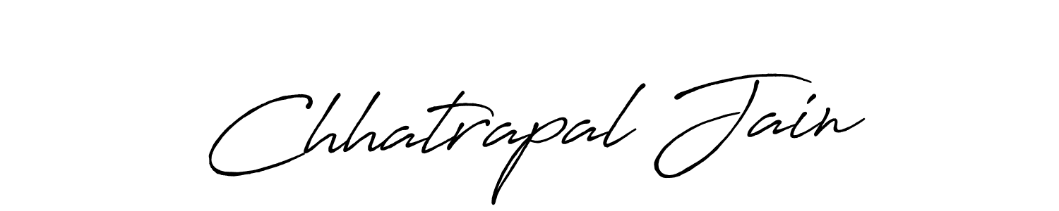 Create a beautiful signature design for name Chhatrapal Jain. With this signature (Antro_Vectra_Bolder) fonts, you can make a handwritten signature for free. Chhatrapal Jain signature style 7 images and pictures png