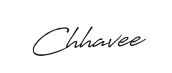 Use a signature maker to create a handwritten signature online. With this signature software, you can design (Antro_Vectra_Bolder) your own signature for name Chhavee. Chhavee signature style 7 images and pictures png