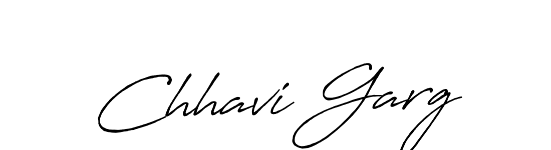 Make a beautiful signature design for name Chhavi Garg. With this signature (Antro_Vectra_Bolder) style, you can create a handwritten signature for free. Chhavi Garg signature style 7 images and pictures png