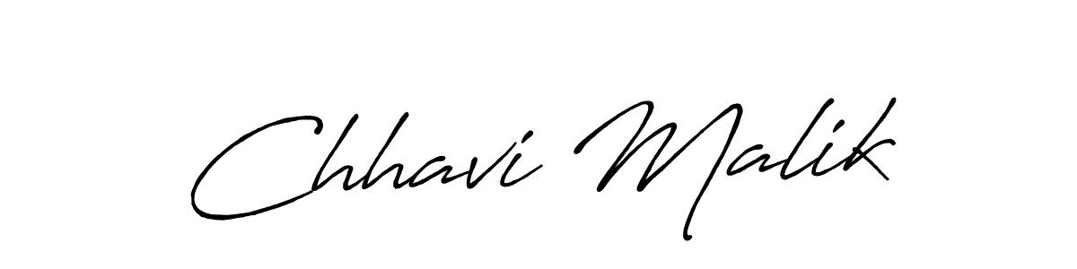 How to make Chhavi Malik name signature. Use Antro_Vectra_Bolder style for creating short signs online. This is the latest handwritten sign. Chhavi Malik signature style 7 images and pictures png