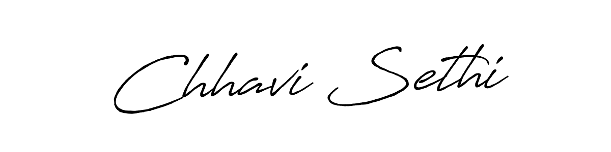 Create a beautiful signature design for name Chhavi Sethi. With this signature (Antro_Vectra_Bolder) fonts, you can make a handwritten signature for free. Chhavi Sethi signature style 7 images and pictures png