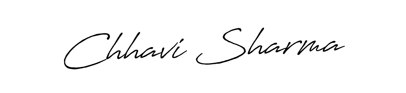 Create a beautiful signature design for name Chhavi Sharma. With this signature (Antro_Vectra_Bolder) fonts, you can make a handwritten signature for free. Chhavi Sharma signature style 7 images and pictures png