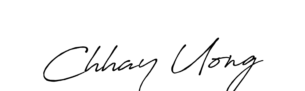 Design your own signature with our free online signature maker. With this signature software, you can create a handwritten (Antro_Vectra_Bolder) signature for name Chhay Uong. Chhay Uong signature style 7 images and pictures png