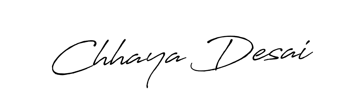 Design your own signature with our free online signature maker. With this signature software, you can create a handwritten (Antro_Vectra_Bolder) signature for name Chhaya Desai. Chhaya Desai signature style 7 images and pictures png
