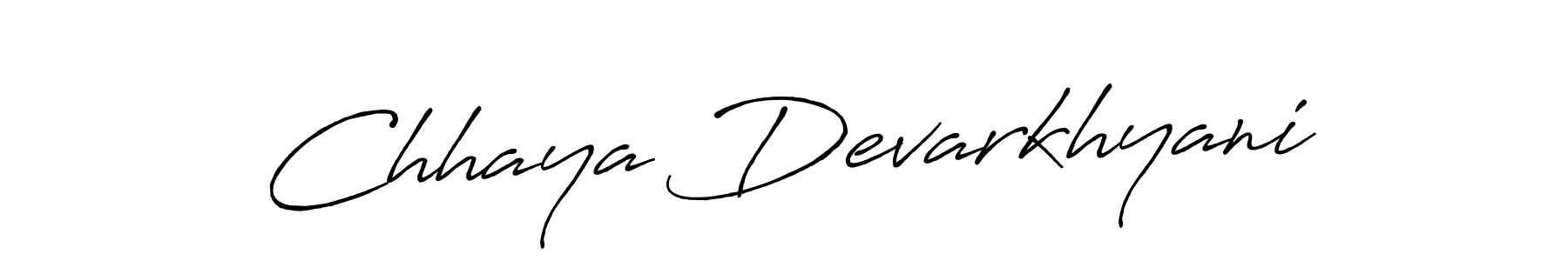 Chhaya Devarkhyani stylish signature style. Best Handwritten Sign (Antro_Vectra_Bolder) for my name. Handwritten Signature Collection Ideas for my name Chhaya Devarkhyani. Chhaya Devarkhyani signature style 7 images and pictures png