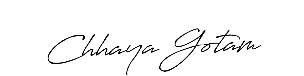You should practise on your own different ways (Antro_Vectra_Bolder) to write your name (Chhaya Gotam) in signature. don't let someone else do it for you. Chhaya Gotam signature style 7 images and pictures png