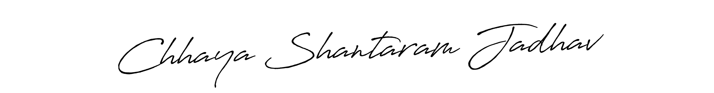 Make a beautiful signature design for name Chhaya Shantaram Jadhav. With this signature (Antro_Vectra_Bolder) style, you can create a handwritten signature for free. Chhaya Shantaram Jadhav signature style 7 images and pictures png